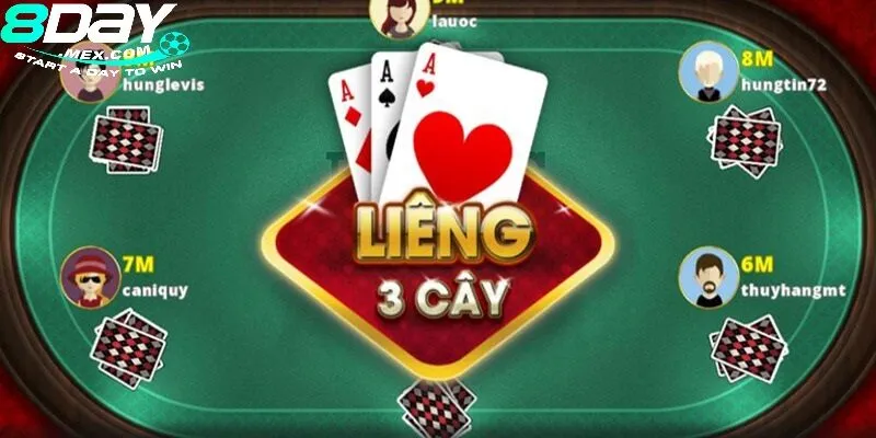 Liêng 8DAY – Trải nghiệm cá cược đỉnh cao trên nền tảng trực tuyến 2 Giao diện đẹp mắt dễ dàng tham gia chơi.